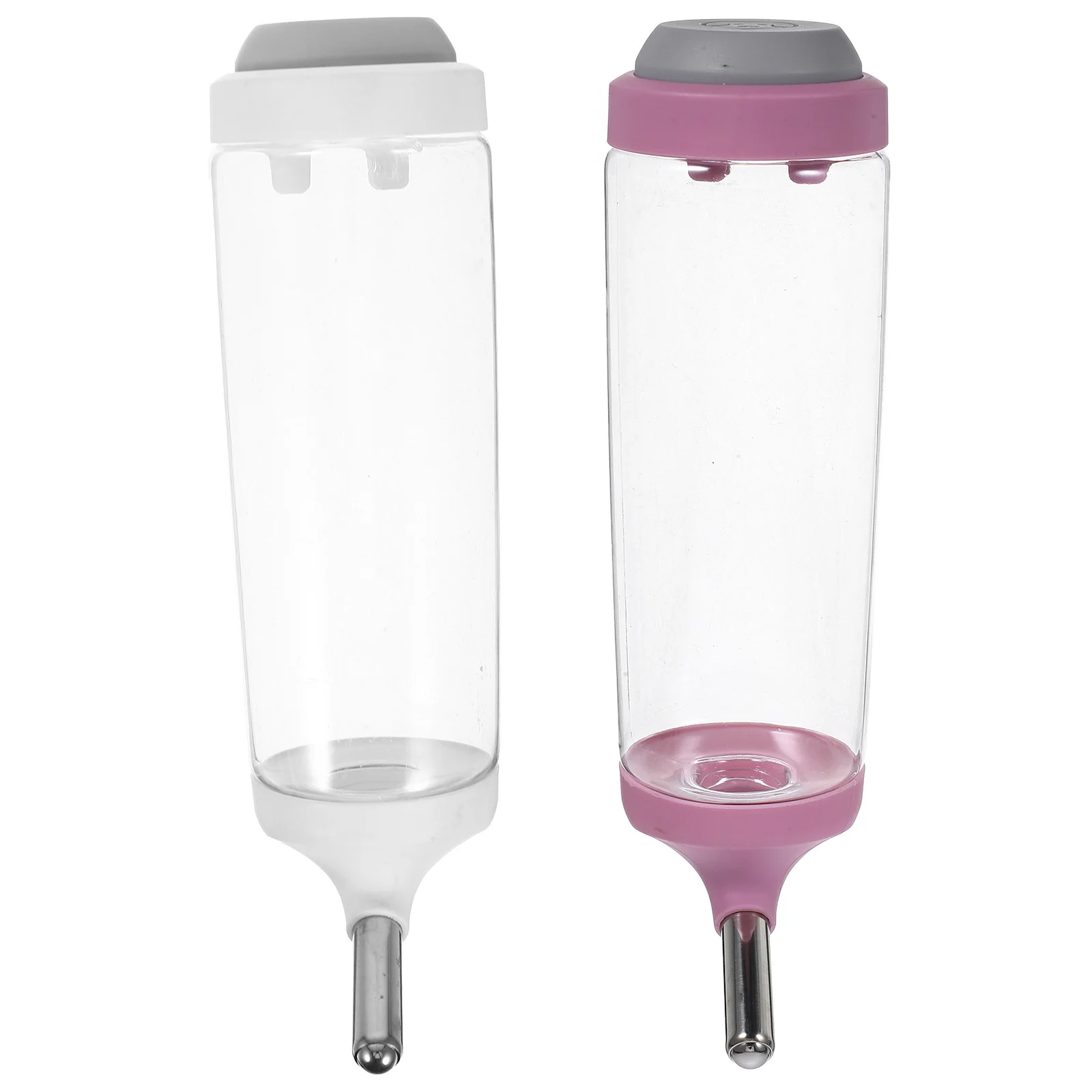 

2pcs Pet Automatic Water Dispenser Hanging Water Bottle For Dogs Cats Portable Pvc Safe Drinking Feeder For Multiple Pets