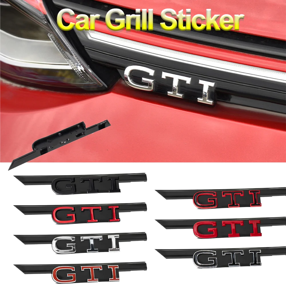 1PCS For VW Golf 8 Replacement GTI GTD plastic badge Car Front Grill Emblem Lid Covers Logo Sticker Decoration Auto Accessories