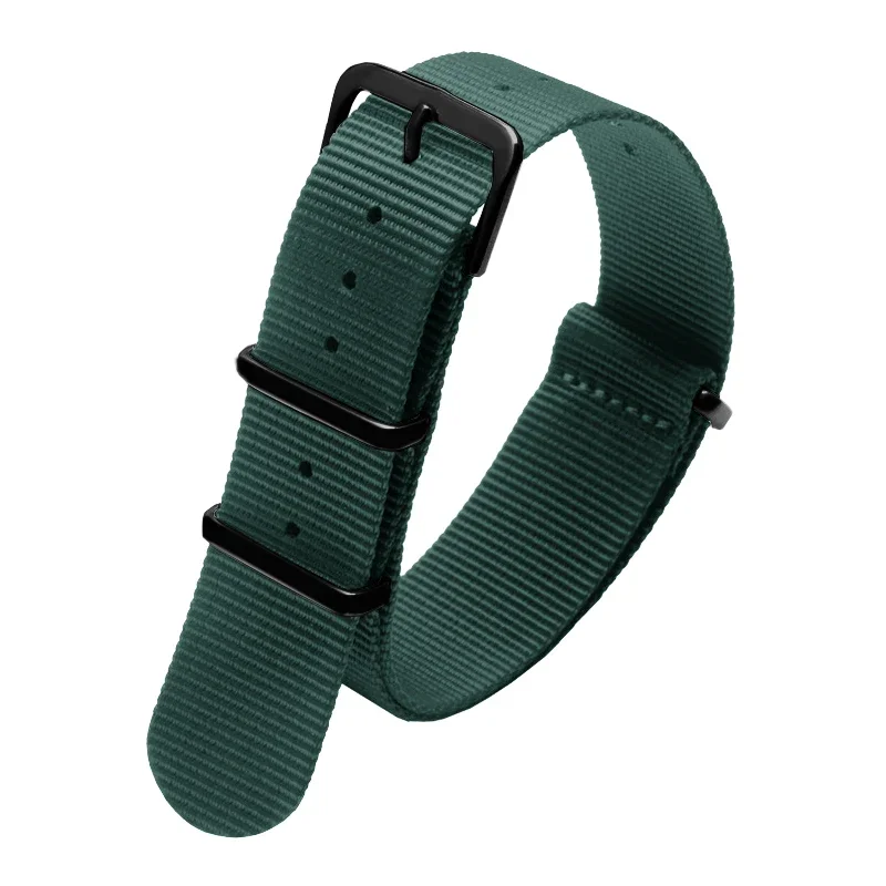 For Seiko Watch Strap Seiko No. 5 Sports Green Black Water Ghost Nylon Watch Band Srpd 79 77k1 Trendy Nylon 20 22mm