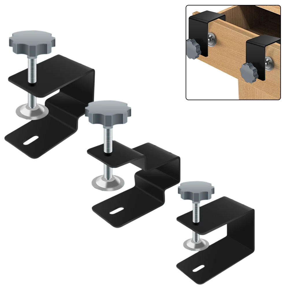 2pcs Drawer Panel Clips Woodworking Clamp Cabinet Drawer Installation Fixed Clamp With Adjustment  Furniture Accessories