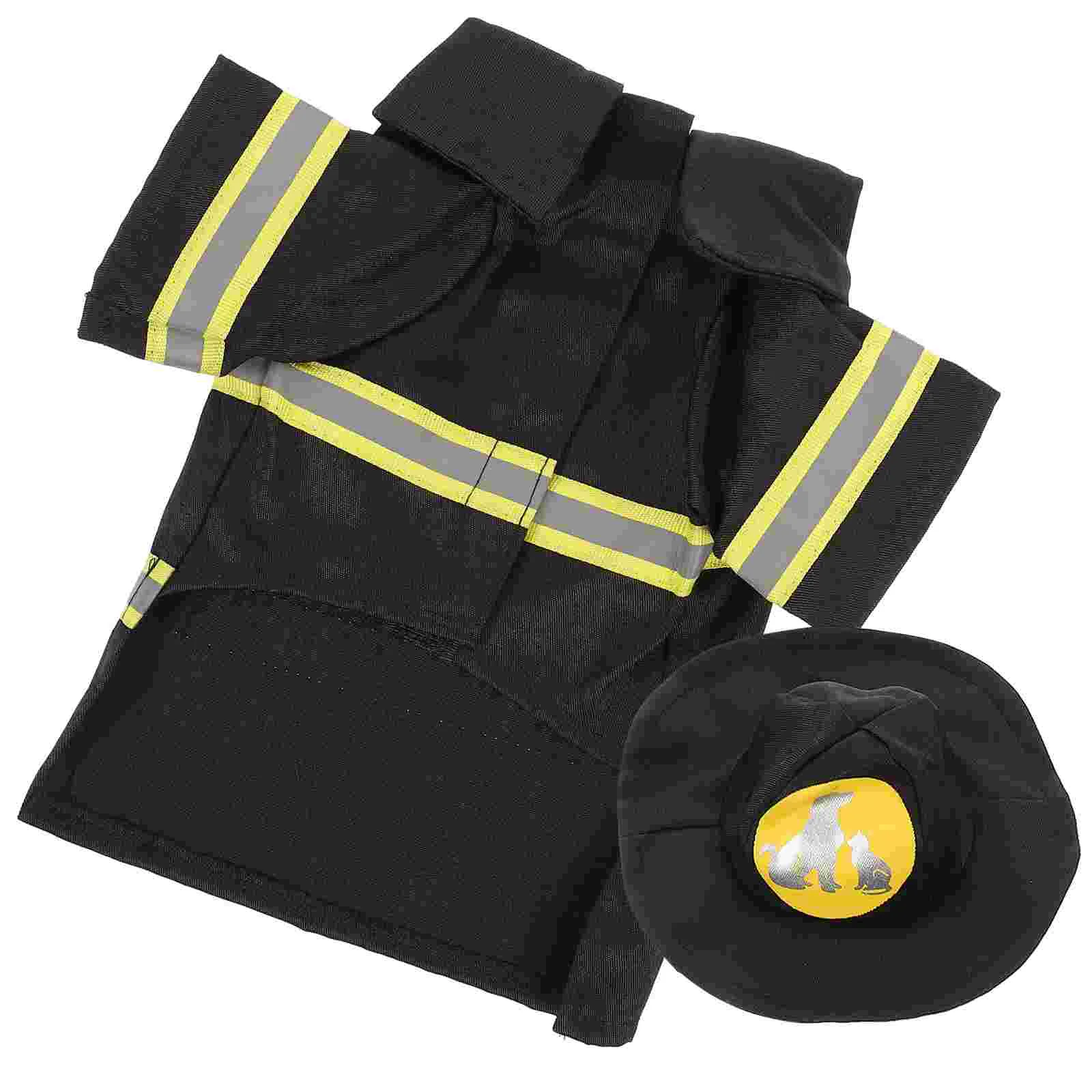 

Firefighter Uniform Shape Clothes Santa Claus Costume Reflective Performance Pet Dog Clothing Elder