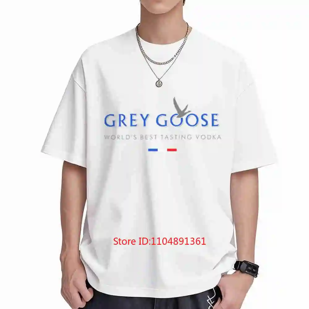 Grey Goose Vodka Short Sleeve Tee 100% Cotton T-Shirt