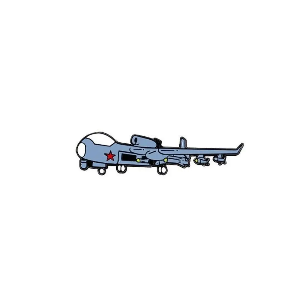 Metal Fighter Jet Lapel Pins Creative Cartoon Enamel Brooch Aviation Element Badge Bag Clothing Accessories