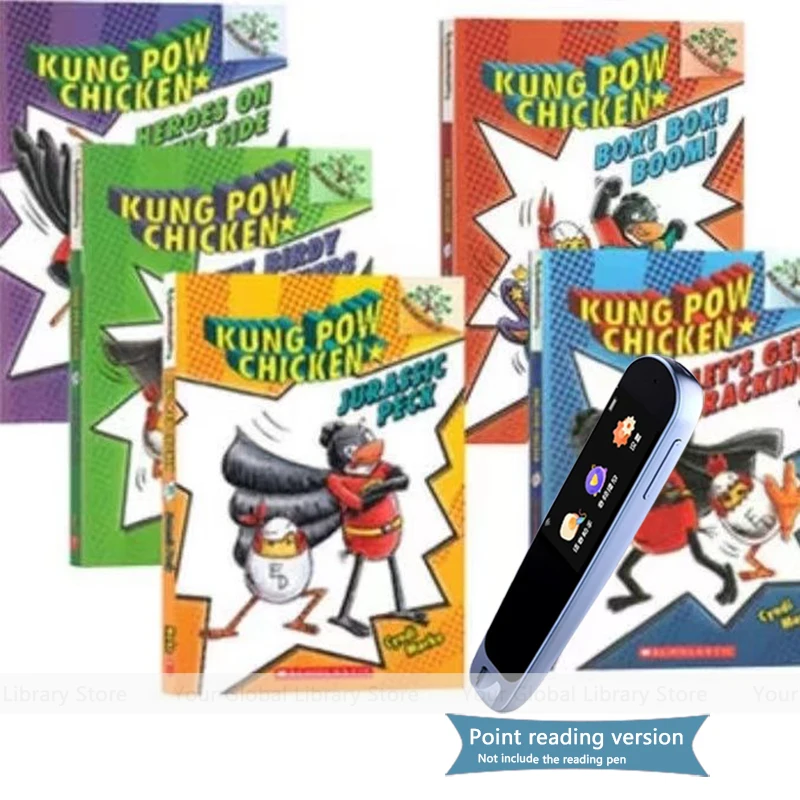 

kung pow chicken English picture book 5 volumes Xue Le Da Shu Series Bridge Chapter Four Books Support Point Reading Audio