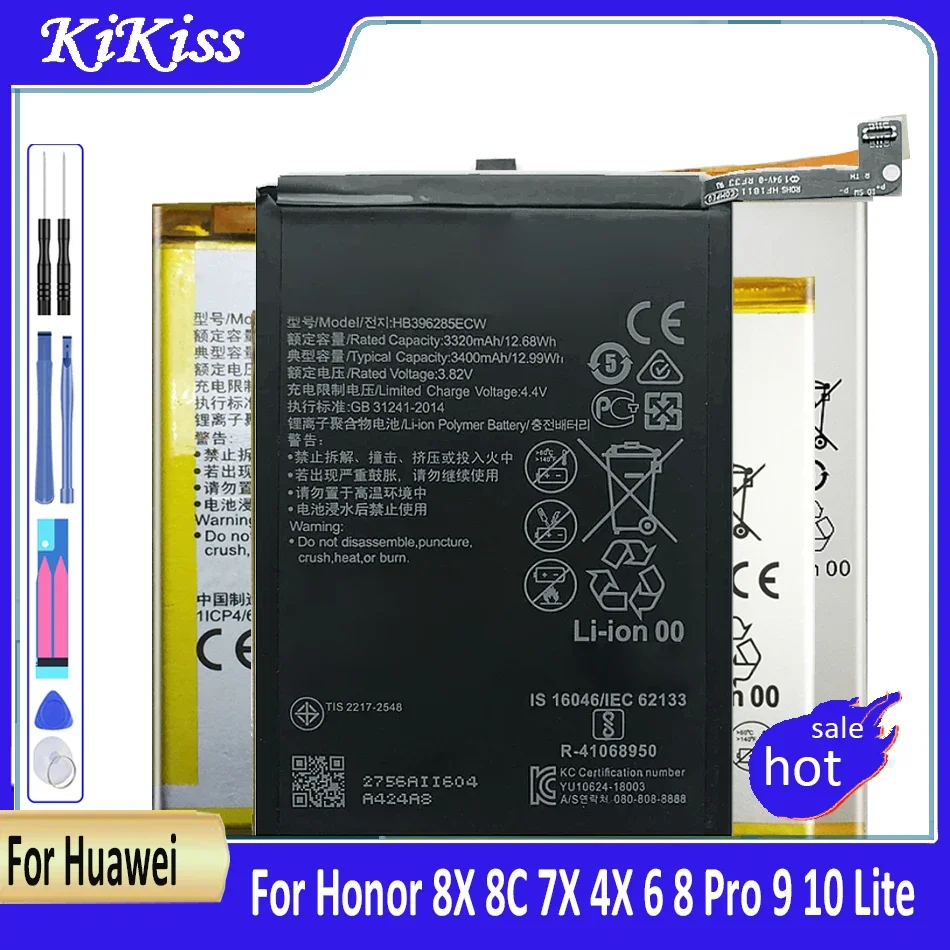 HB386589ECW Battery for Huawei Honor 8X, 8C, 7X, 4X, 6, 8 Pro, 8Pro, 9, 10 Lite,10Lite, V10, V9, P9, Mate9 Pro