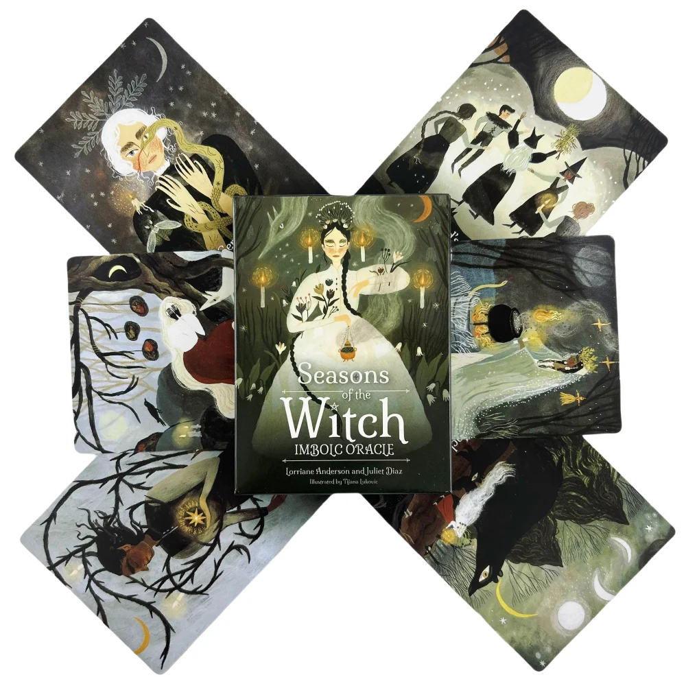 Seasons Of The Witch Imbolc Oracle Cards A 44 visioni inglesi Divinazione Edition Mazzo Giochi Borad Tarocchi per giochi di società