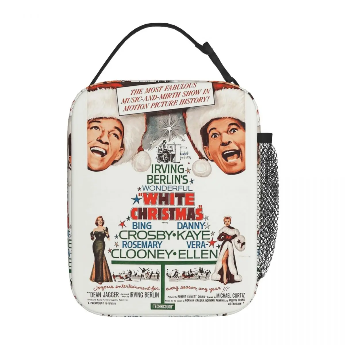 White Christmas - Bing Crosby, Danny Kay Insulated Lunch Bag for Women Children Portable Food Boxes Thermal Lunch Box Tote