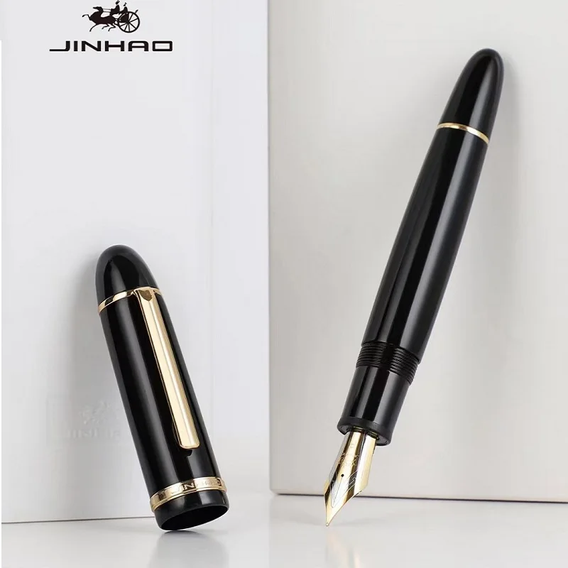 

Перьевая ручка JinHao Iridium X159 Ручка для бизнес-вывесок 40 мм Большая острая ручка 2 типа систем подачи чернил Плавное письмо Канцелярские принадлежности