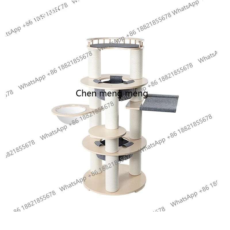 

Cat climbing frame integrated large multi-layer solid wood board cat frame wooden four-season universal de220052