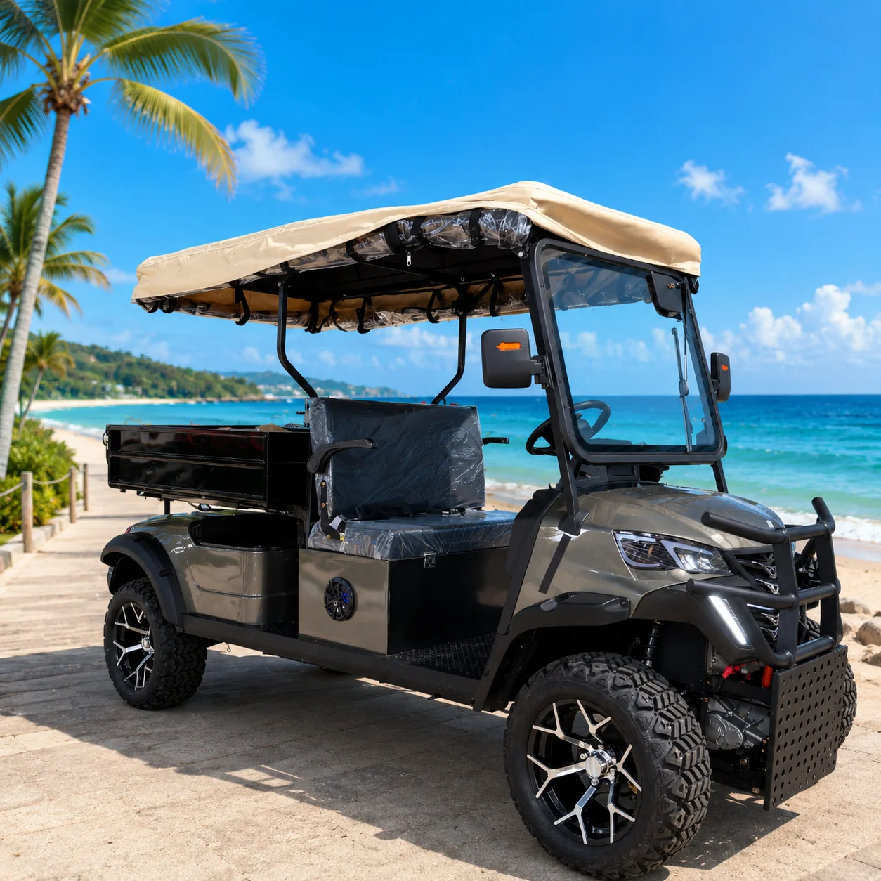 MMC 2 Seater Electric Utility Golf Cart with Cargo Box | Lithium Battery | OEM Factory Utility Vehicle for Farm, Resort & Commer