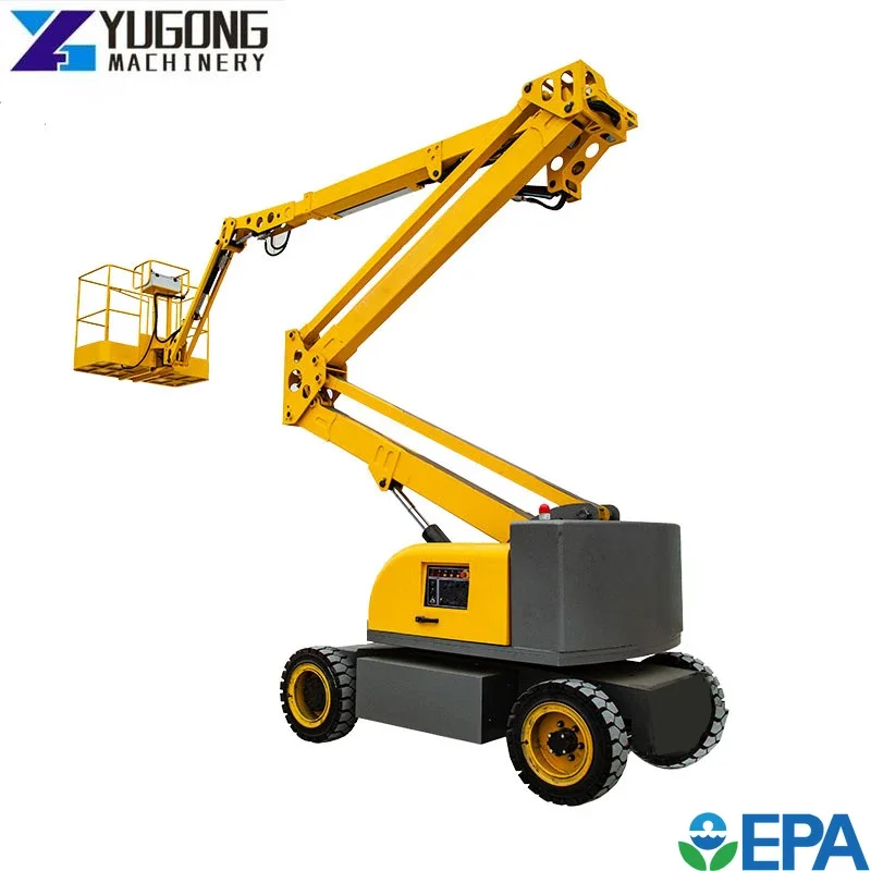 YG China 200Kg Boom Lift Platform Price Diesel Self-Propelled Articulated Boom Lift Curved Arm Lifting Platform Sale for Benin