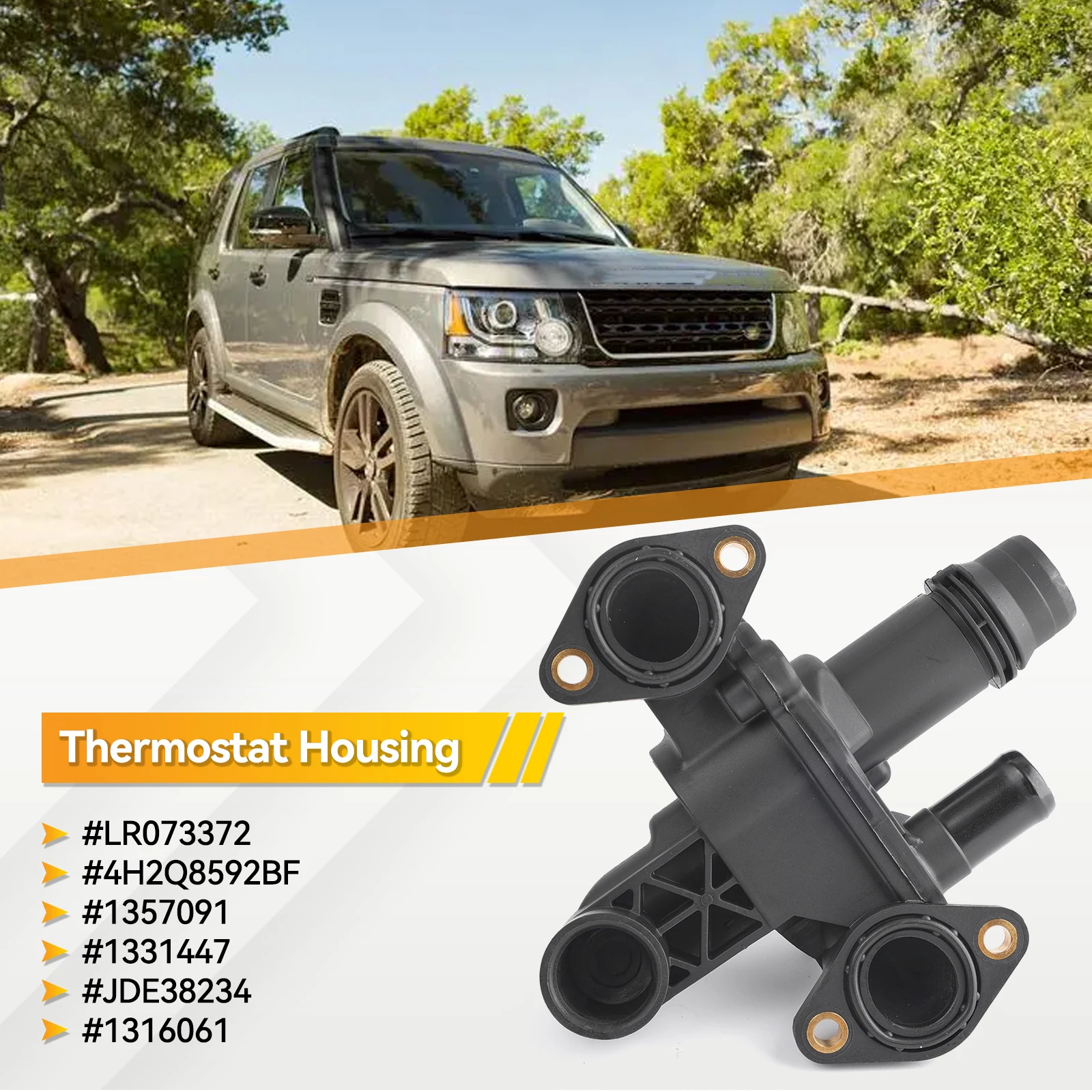 ENGINE COOLANT THERMOSTAT HOUSING WATER OUTLET PIPE FIT FOR DISCOVERY 3 & 4 RANGE ROVER SPORT 2.7 3.0 DIESEL LR073372 4H2Q8592BF