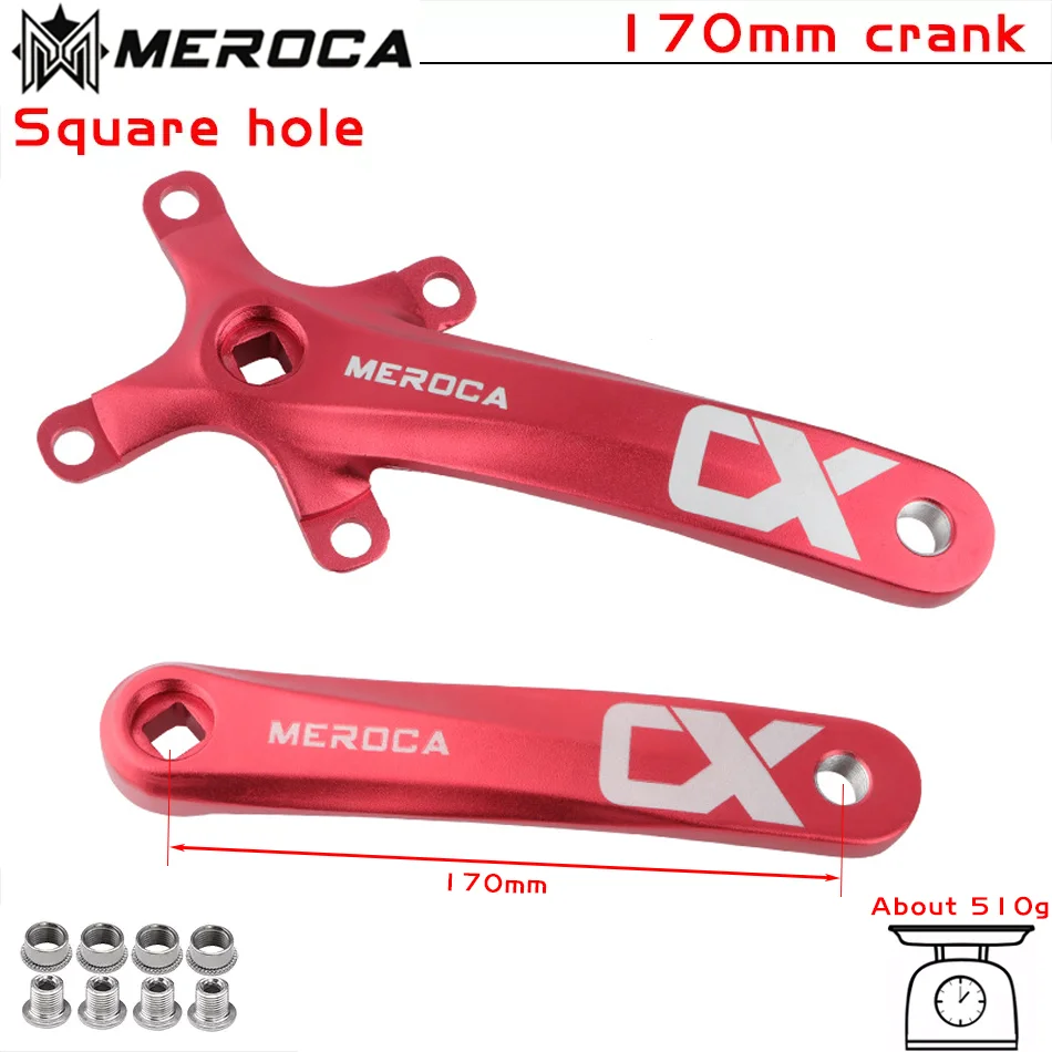 MEROCA CX Vierkant Gat Fiets Crankstel 104BCD Aluminium IXF Vierkant Gat Mountainbike Crankstel 170mm 32 T/34 T/36 T/38 T/40 T/42