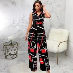 Indie Printed Blazer Suit Two Piece Set Women V-Neck Graffiti Cartoon Blazer High Waist Straight Pant Suits Casual Office Blazer