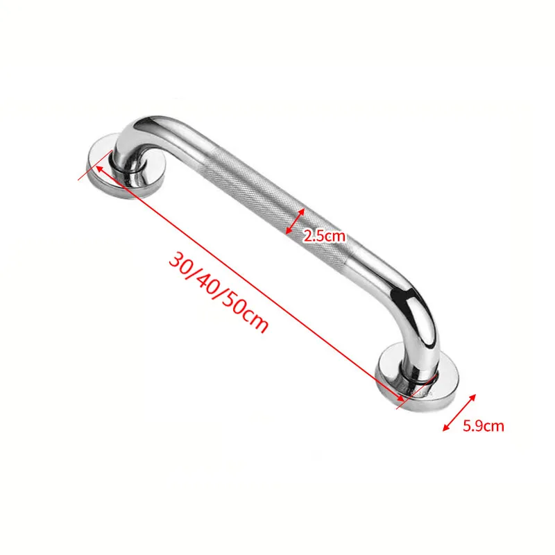 Tub Toilet Handrail Grab Bar Stainless Steel 30/40/50cm Anti Slip Shower Safety Support Handle Towel Rack Bathroom Accessories