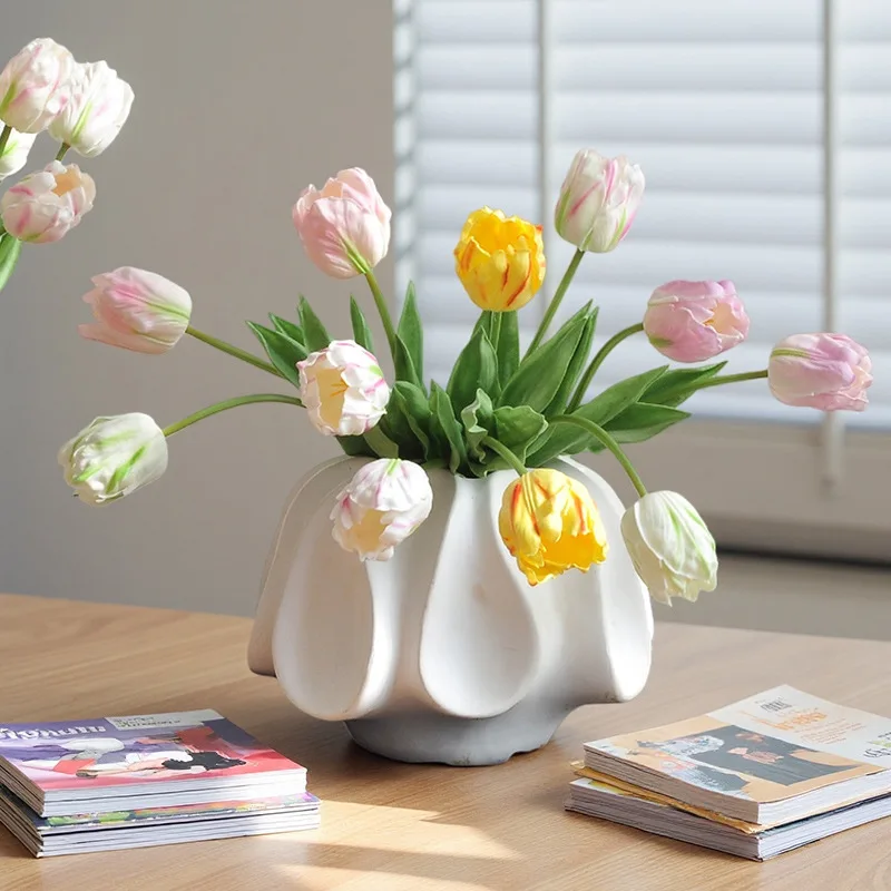 

7 шт. искусственные цветы ПУ тюльпан украшение дома реалистичные тюльпаны Diy свадебный букет свадебное украшение искусственные цветы вечерние цветочные