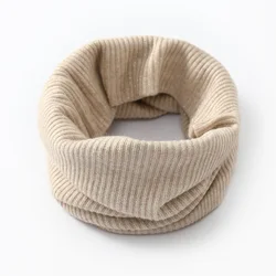 LDZWSM 100% Pure Wool Knitted Ring Scarf Elegant Neckerscarf Female Soft Warm False Collar Neck Warmer Hairband Winter G3123001