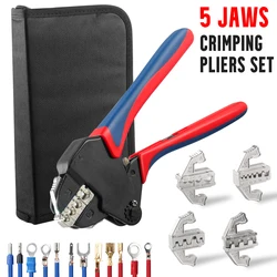 Crimping Tool Set -Quick Exchange Jaw for Insulated Electrical Connectors, Insulated and Non-Insulated Ferrules Terminal Crimper