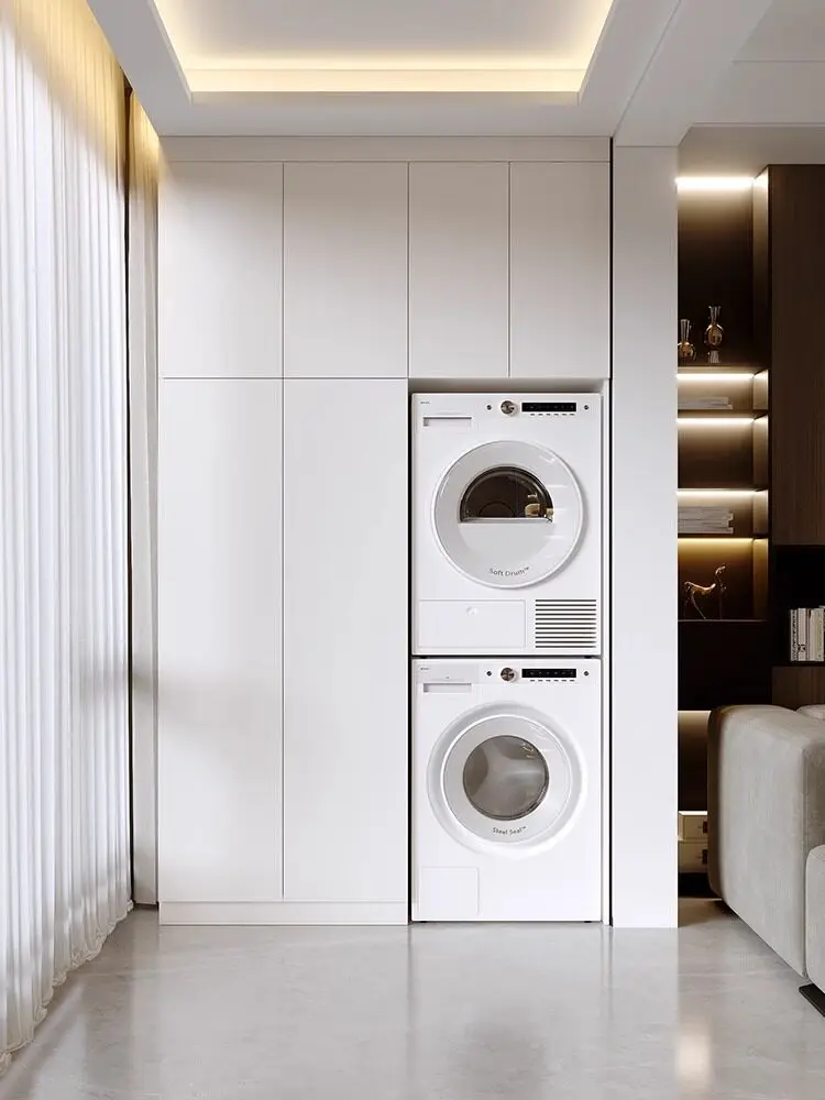 CX Balcony Locker Honeycomb Aluminum, Waterproof Sunscreen Dual Washer Dryer Stacked significant other storage