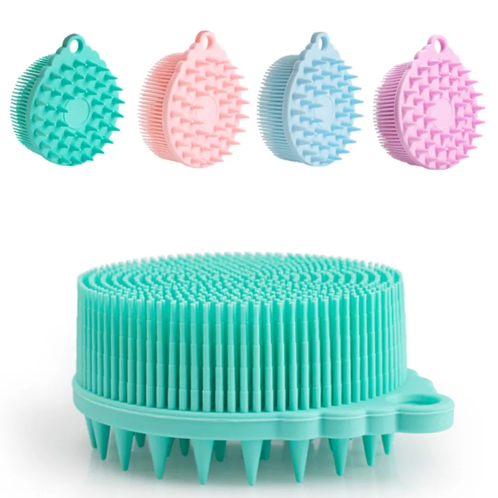 

1Pc Double Headed Soft Silicone Exfoliating Brush Cleanser Manual Body Cleansing Scrubber Shower Gentle Massage Bath Brush