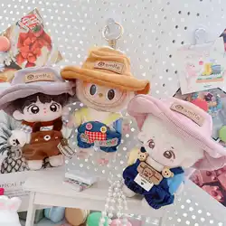 10cm Cute Idol Doll Clothes for Soft Fluffy Open Hat Bunny Puppy T-shirt Suit DIY Dress Up Doll Changing Clothes Game Girls Gift