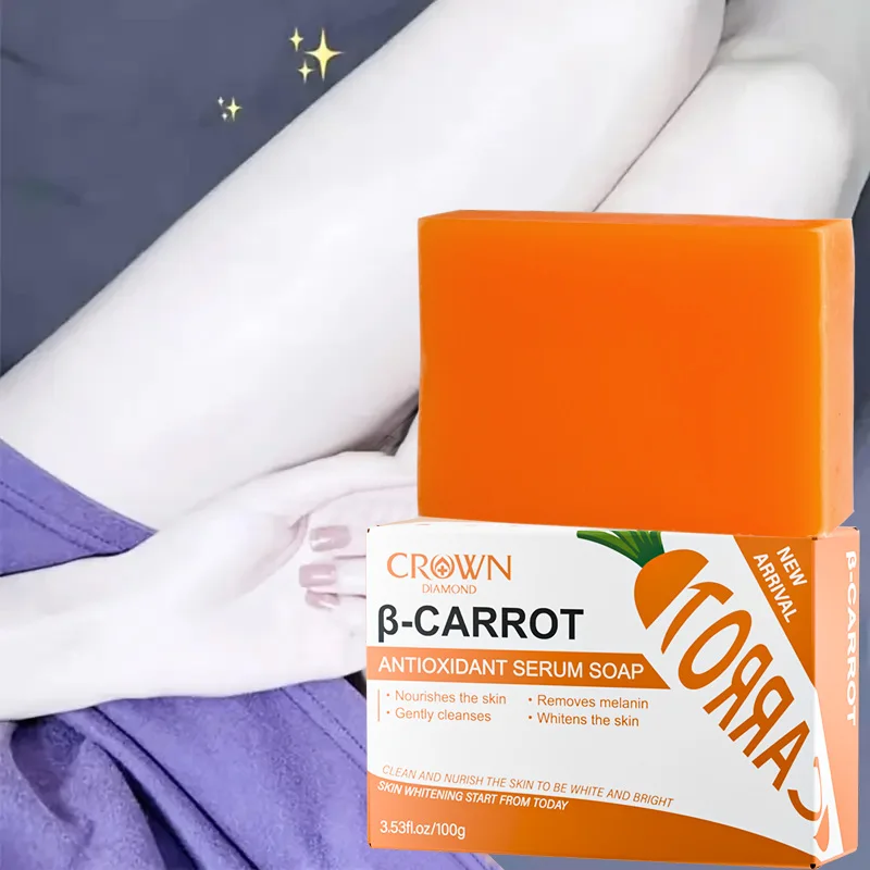 Whitening Antioxidant Carrot Soap with Vitamin C Kojic acid Formula Non-Irritating Handmade Soap for Body & Face Hand Soap