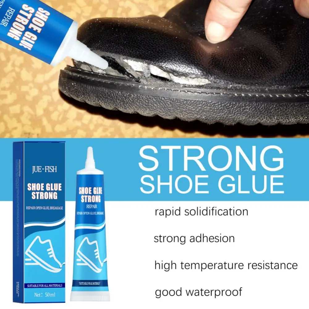 Pegamento líquido resistente para reparación de zapatos, herramienta para arreglar zapatos desgastados, zapatillas, suela de arranque, adhesivo, resistente al agua, 50ml