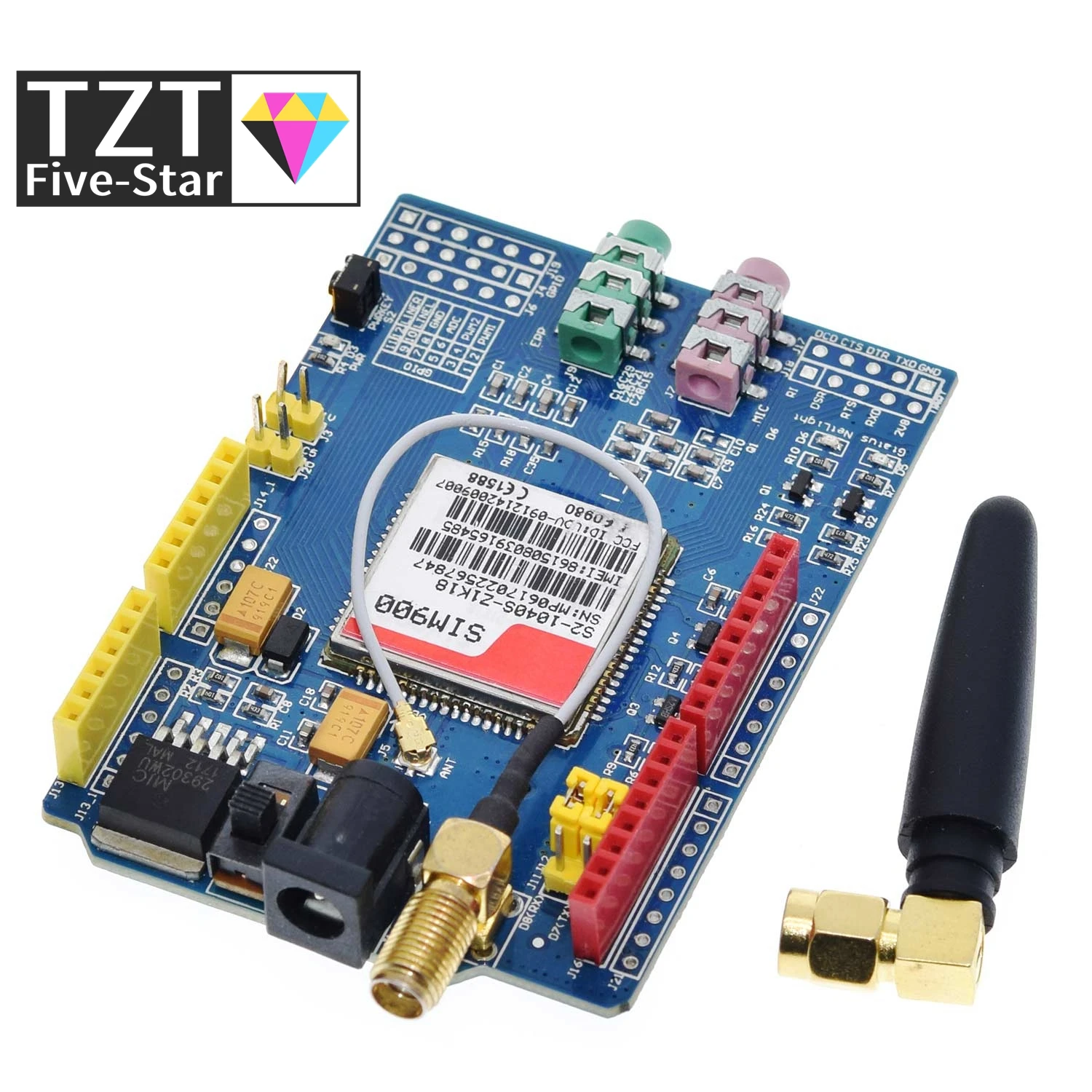 SIM900 850/900/1800/1900 МГц Комплект модуля макетной платы GPRS/GSM для Arduino