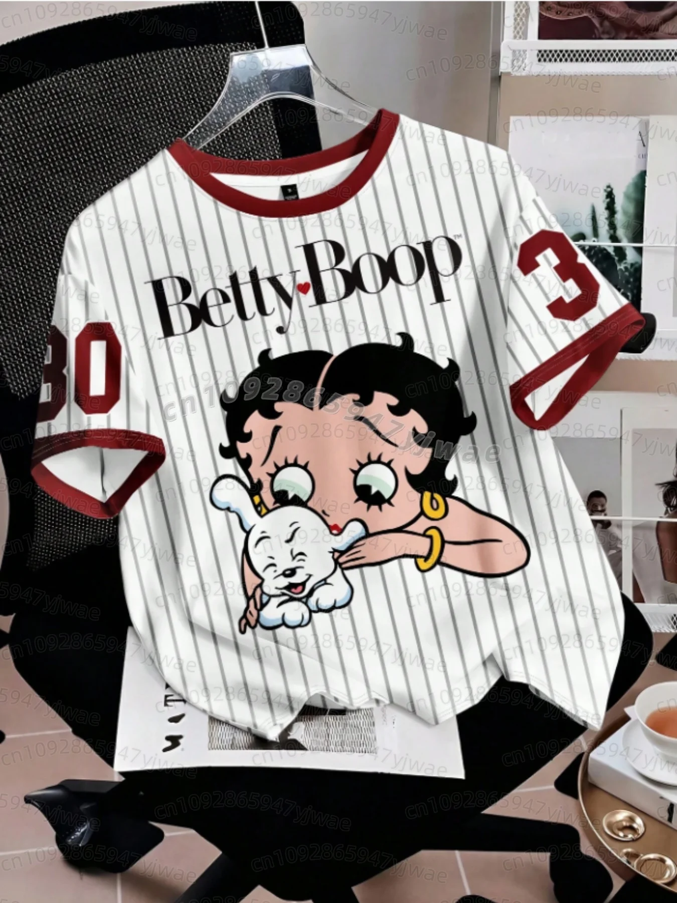 2026 Cartoon Betty Boop Print Men Women's Short Sleeve T-Shirt Casual 3d Print Summer Kids Parent Sport Tops Name Tag T-Shirt