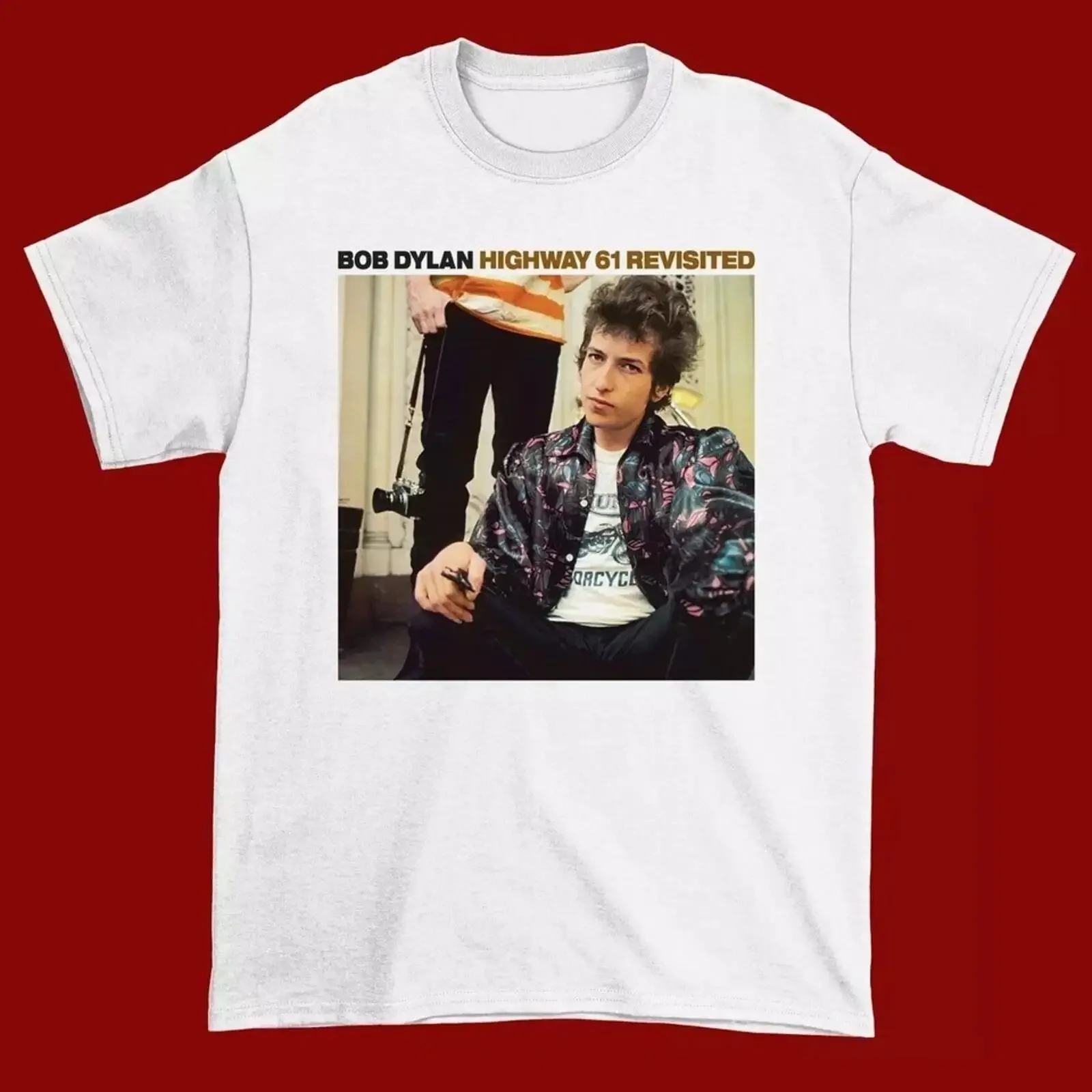 Bob Dylan Highway 61 Revisited White T Shirt for Men All Sizes vintage Washed streetwear Breathable homme fashion Comfortable