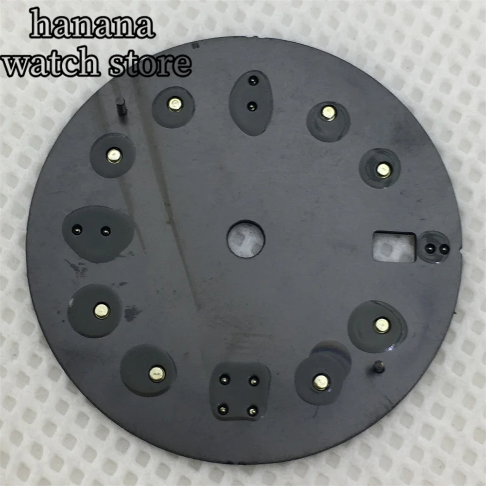 Mostrador luminoso bliger para movimento, 31mm, preto, branco, azul, cinza, verde, nh35, nh36