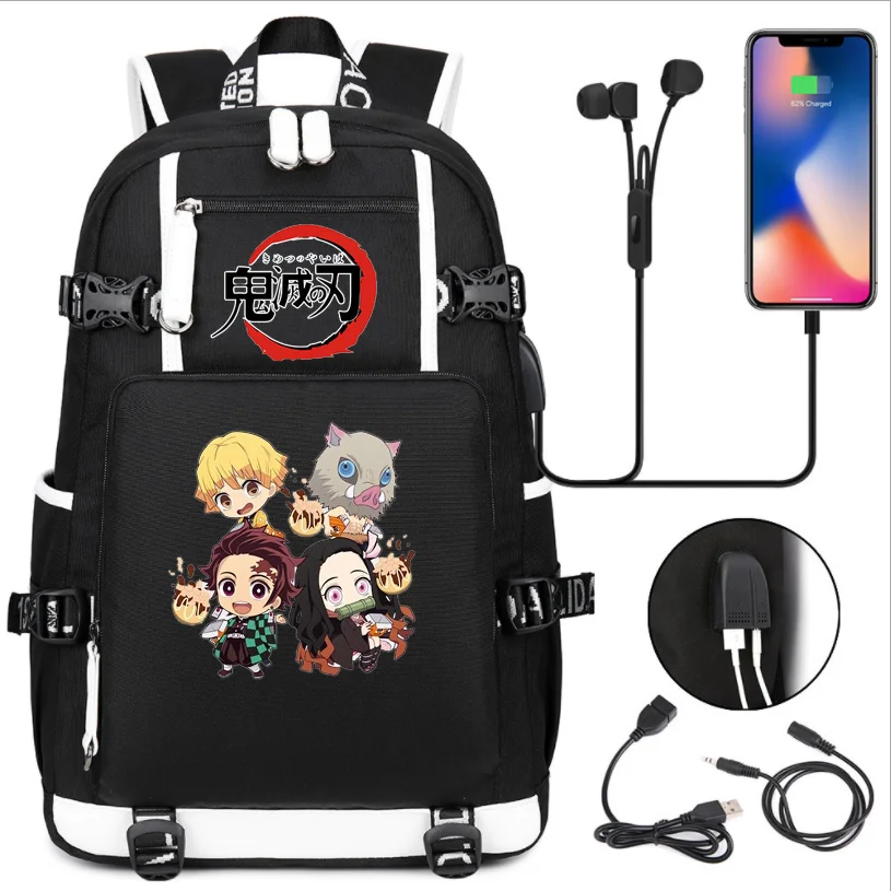 

Demon Slayer Cosplay Backpack Student School Shoulder Bag Business Multifunctional Large Capacity Computer Bag Travel Backpack