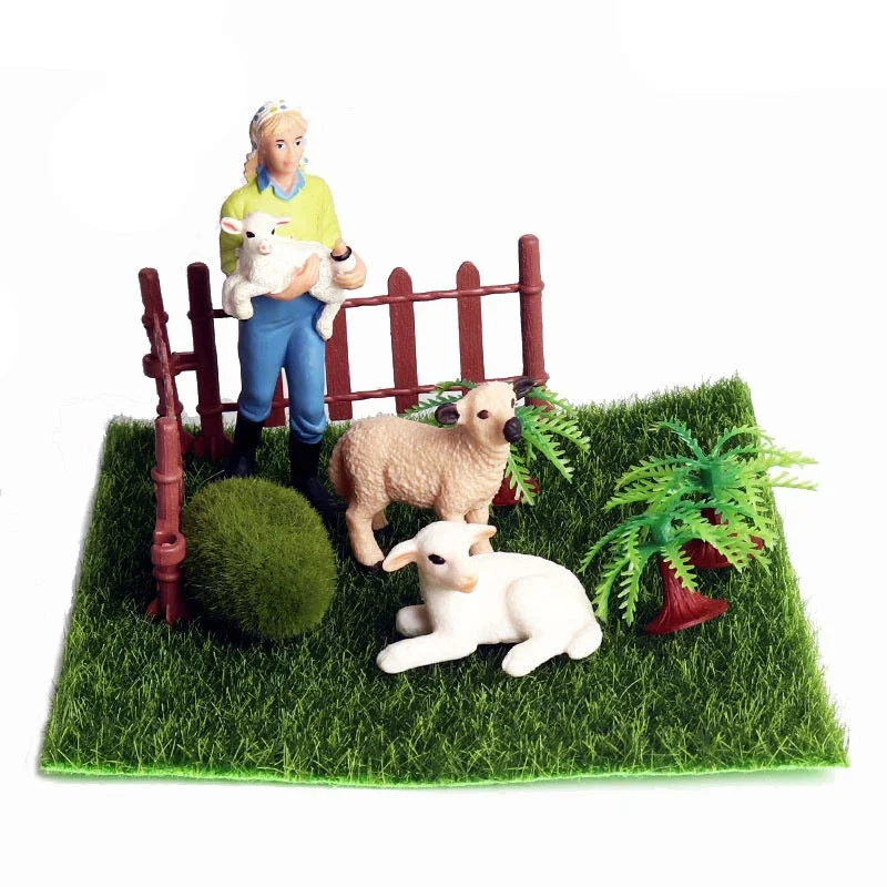 Figuritas de animales realistas, figuras de acción de Rancho simulado, modelos de granja, oveja, Cabra, antílope, juguetes educativos para niños, regalos para niños