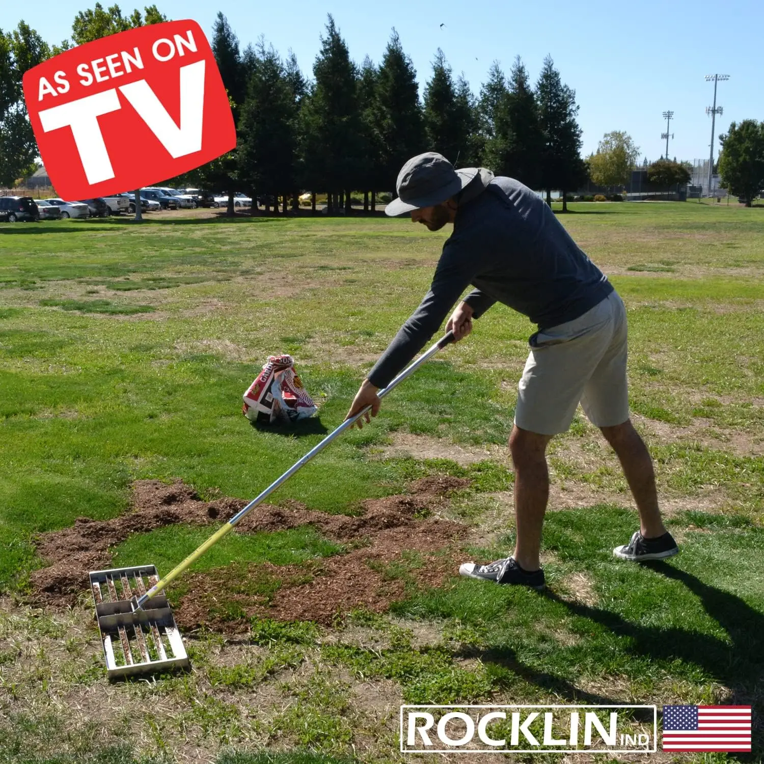 Lawn Leveling Rake  Levelawn Tool  Level Soil or Dirt Ground Surfaces Easily  30” x 10” Ground Plate  78” Extra Long Handle