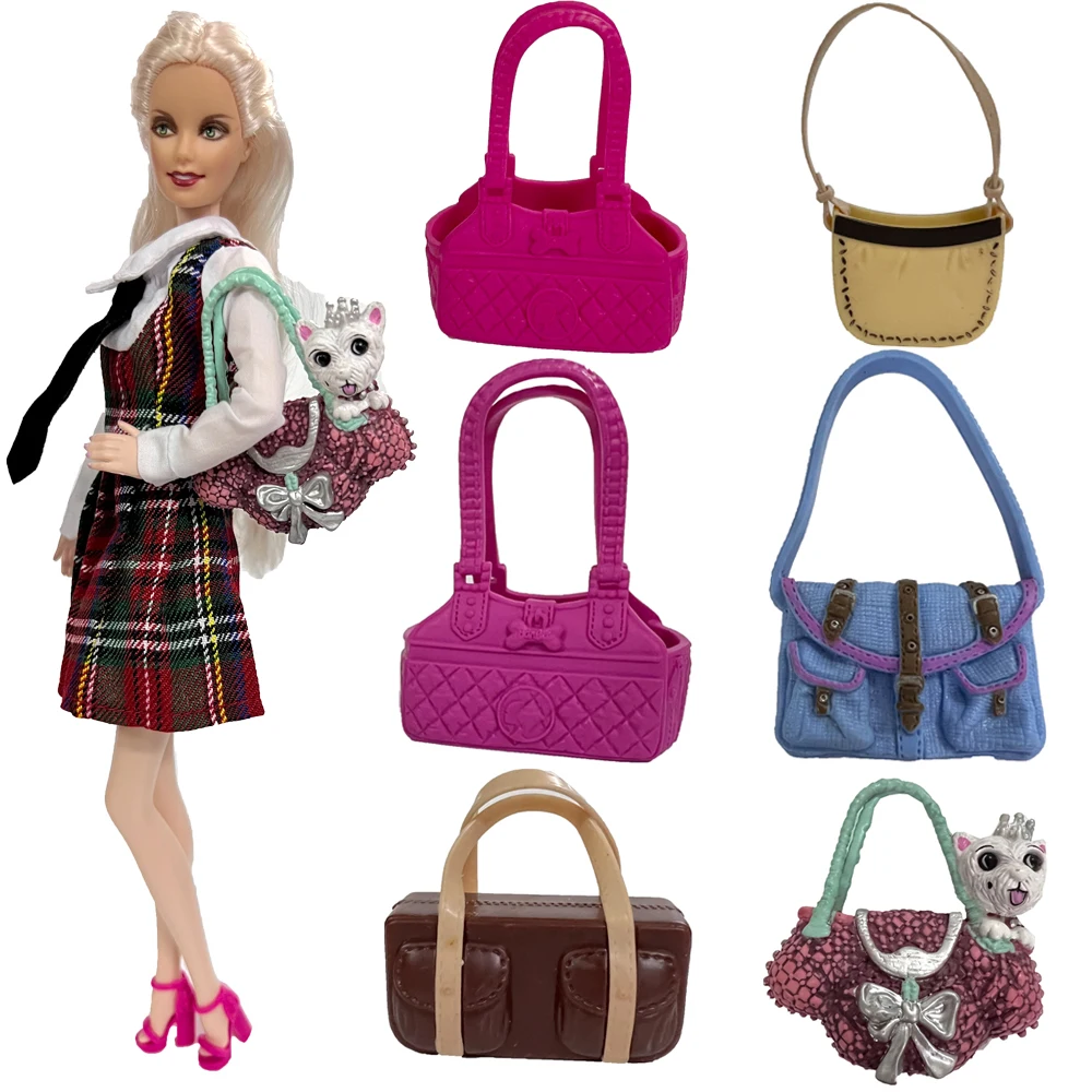 NK Modern Backpack  Shoulder  Bag Fashion Shopping Handbag For Barbie Doll Accessories Baby DIY Toys Girl' 1/6 Doll  Gift JJ