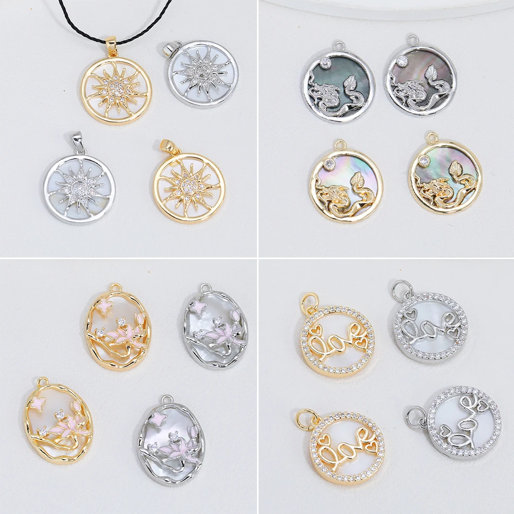 

Cordial Design 20Pcs Jewelry Accessories/DIY Copper Charms/Genuine Gold Plating/Hand Made/Mother Of Sea Shell Pendant #194569