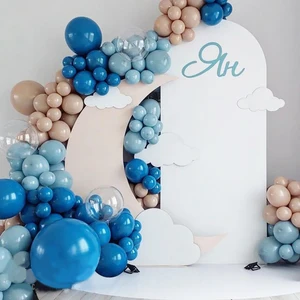 Ay ile büyük beyaz arka plan, kayısı, KT kurulu, doğum günü, yıldönümü, bebek duş, parti, düğün, dekorasyon, arka plan, sahne, 36 6 Büyük satış paneli-ay - №5