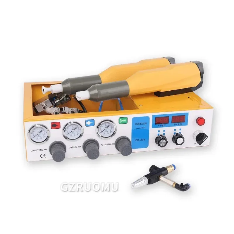 ZM-808 Digital Electrostatic Powder Coating Machine With Manual Powder Coating Spray Gun HV Output Control Generator