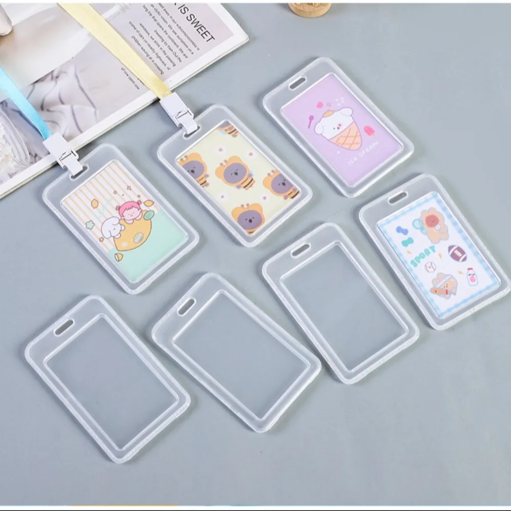 랜야드 투명 플라스틱 카드 슬리브, 카드홀더 ID 카드 보호 필름, 신제품