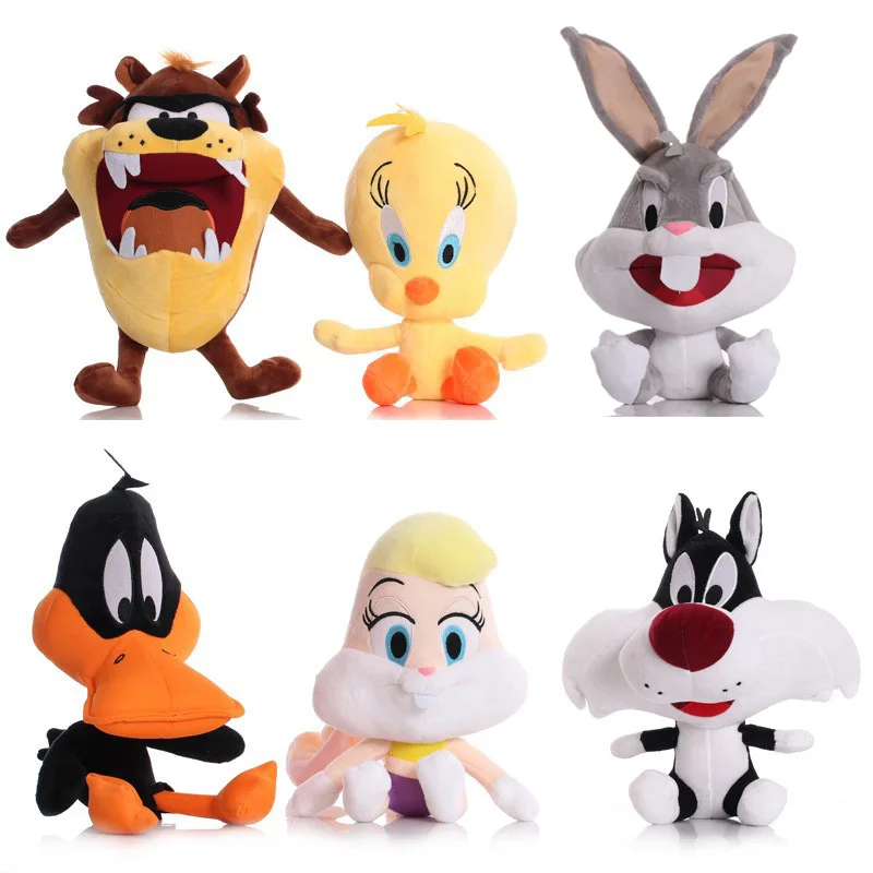 Kawaii Cartoon Character Duffy Duck Tweety Cyclone Dog Bugs Bunny Rabbit Toy Action Figure Animal Doll Hobby Toys Gifts