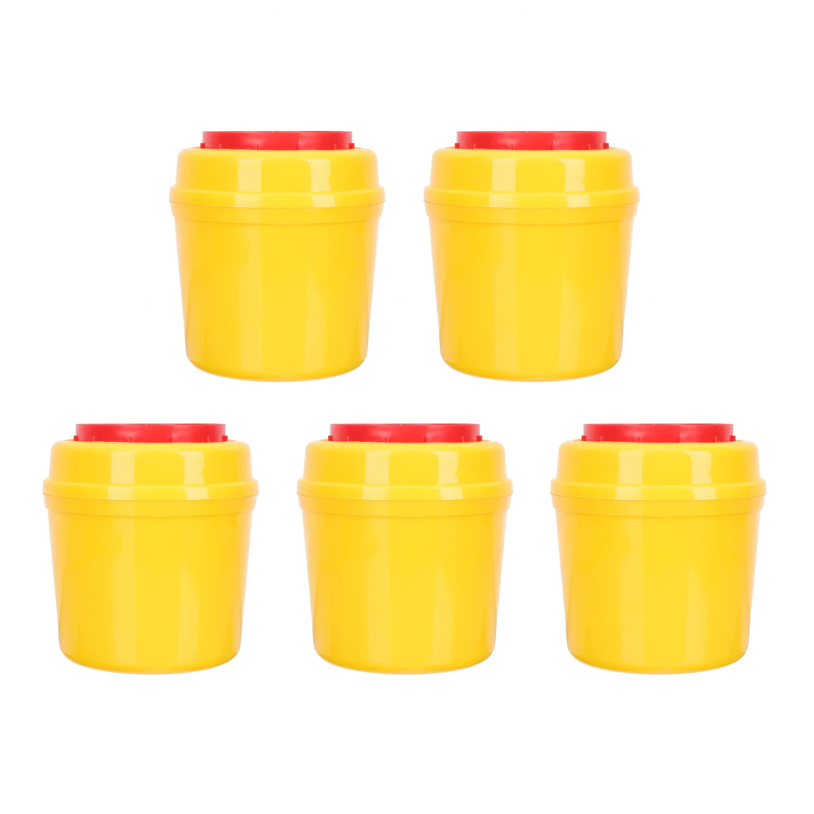 

5 Pcs Sharp Instruments Barrels Sharps Container Clinic Syringe Trash Cans Buckets Medical Boxes Garbage Razor Needle Plastic