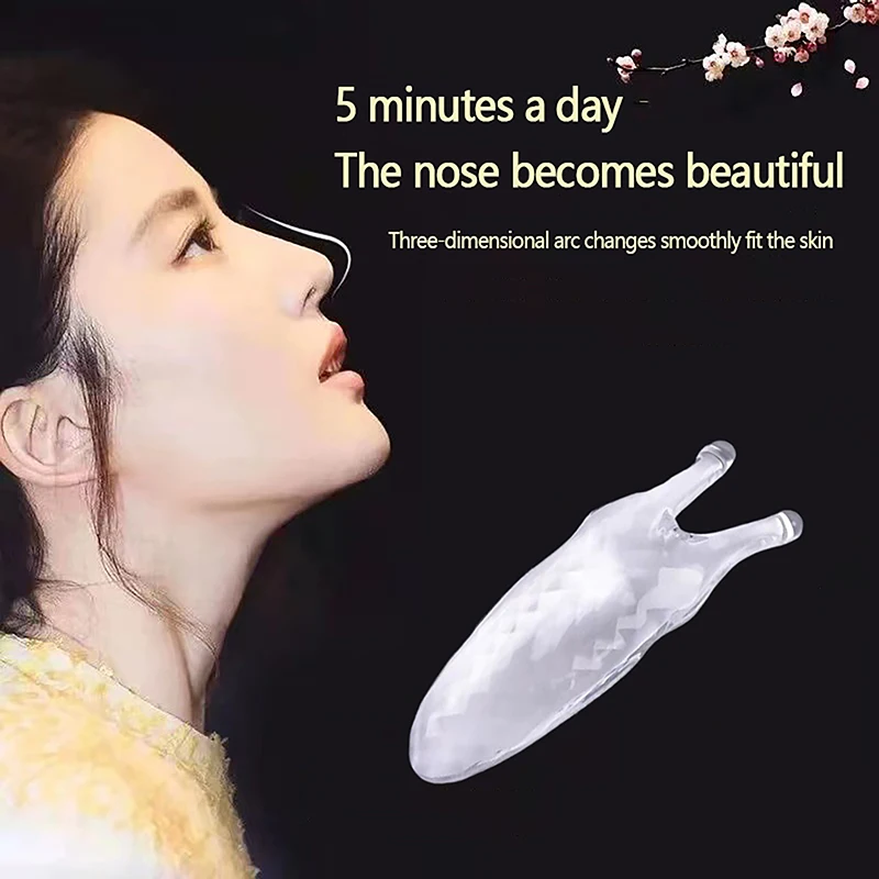 Transparent White Nose Massager Eyes Facial Resin Guasha Tool Promote Blood Circulation Massage Tool Nose Shaper Natural