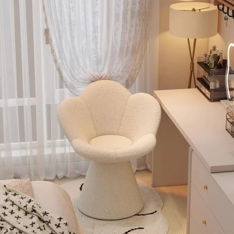 Vintage Small Vanity Chair Illuminated Hairdresser Stool Luxury Vanity Chair Velvet Comfortable Meuble Chambre Furniture Room