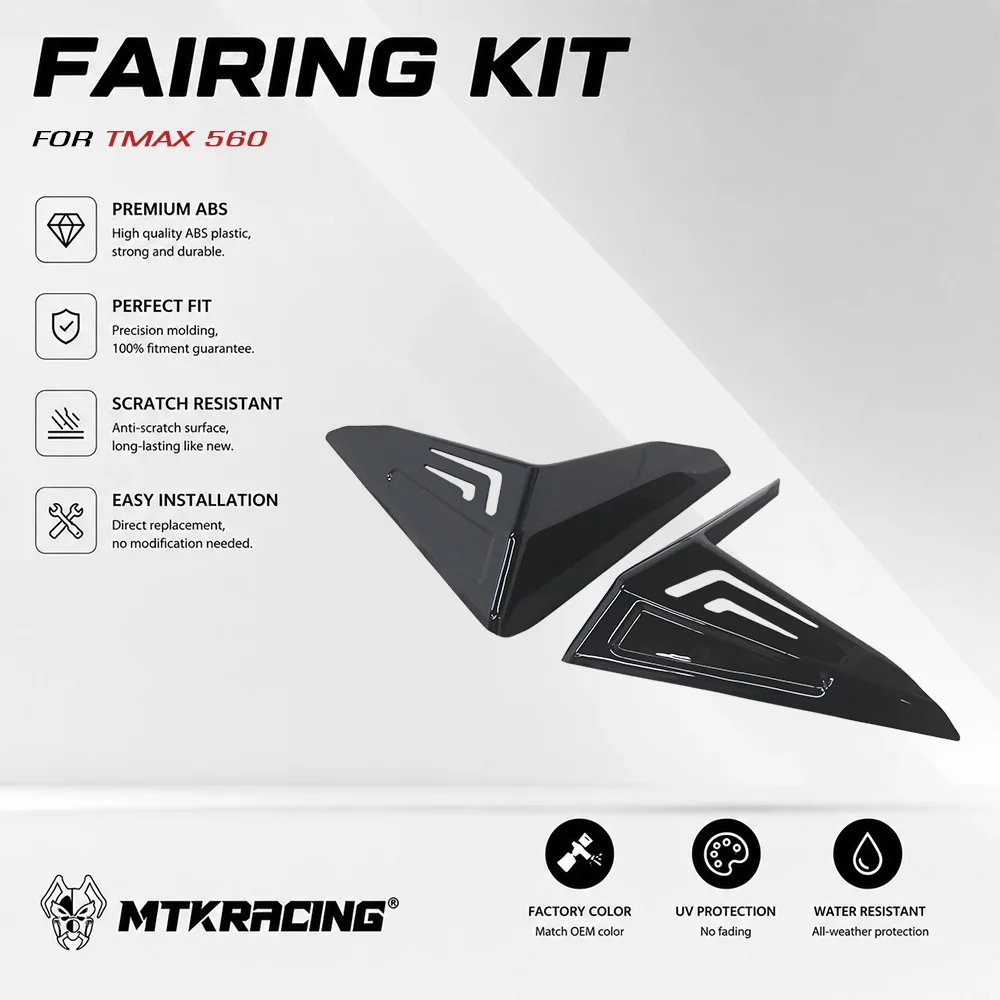 For TMAX 560 2022-2026 Blade Side Wind Deflector Aerodynamic Kit