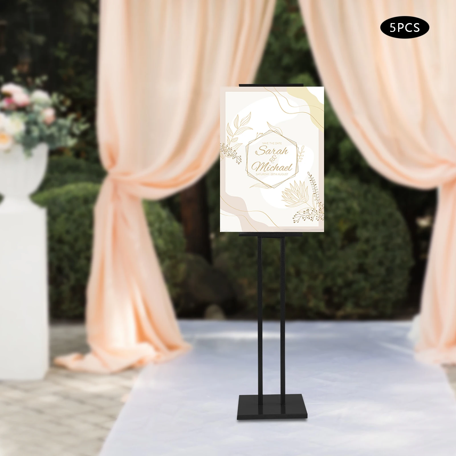 Double-Sided Display Poster Stand U-Shaped Groove For Easy Poster Placement, Connectable To Hang Larger Billboards