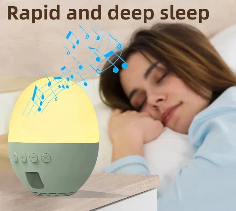 

Wireless Bass Soundbar Player Headphones Portable Bluetooth Speaker Baby Soother Music RGB Mood Light Lullaby Sleep White Noise