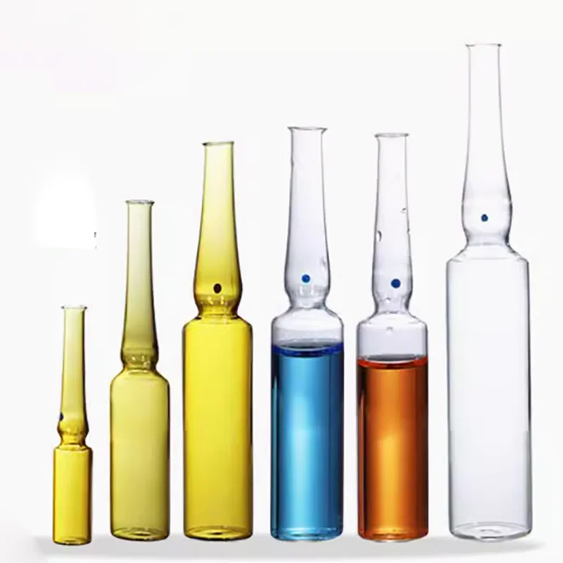 

Transparent glass ampoule bottle, flexible neck ampoule bottle, brown special-shaped injection bottle 1/2/5/10/20ml