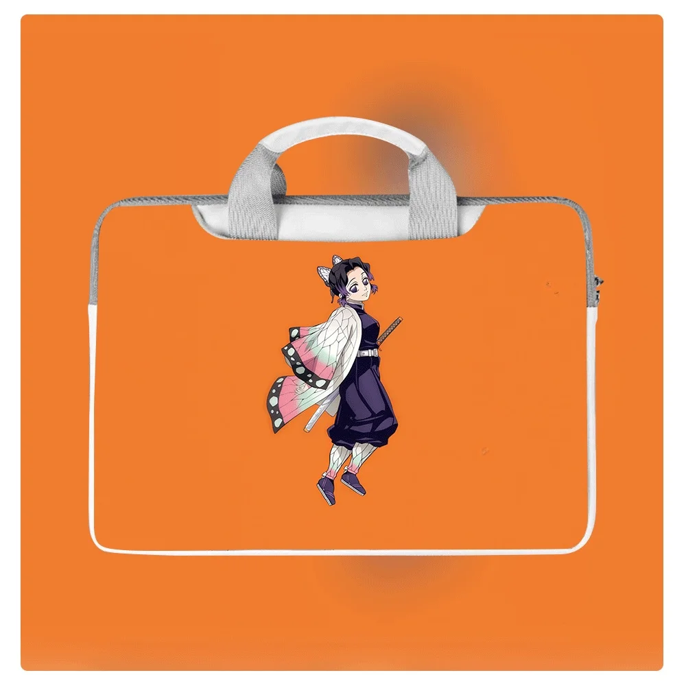 

Anime Peripheral Laptop Bag 12-16 Inch Demon Slayer Shinobu Giyuu Printed Waterproof Shockproof Plush Lined Briefcase Gift