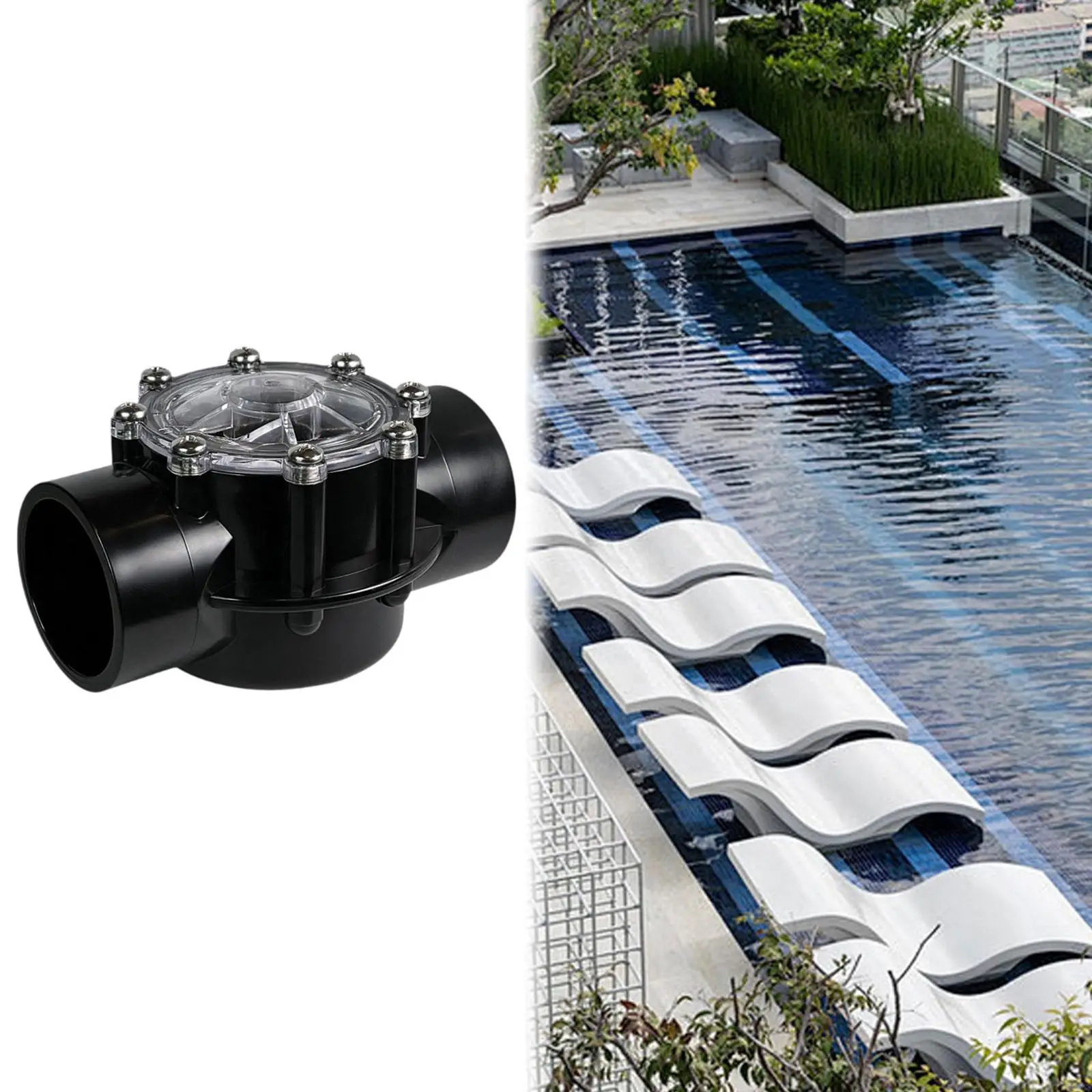 

7305 Обратный клапан для бассейна Высокопроизводительные запасные части премиум-класса Простая установка 180 градусов 2-2,5 дюйма для бассейнов и спа