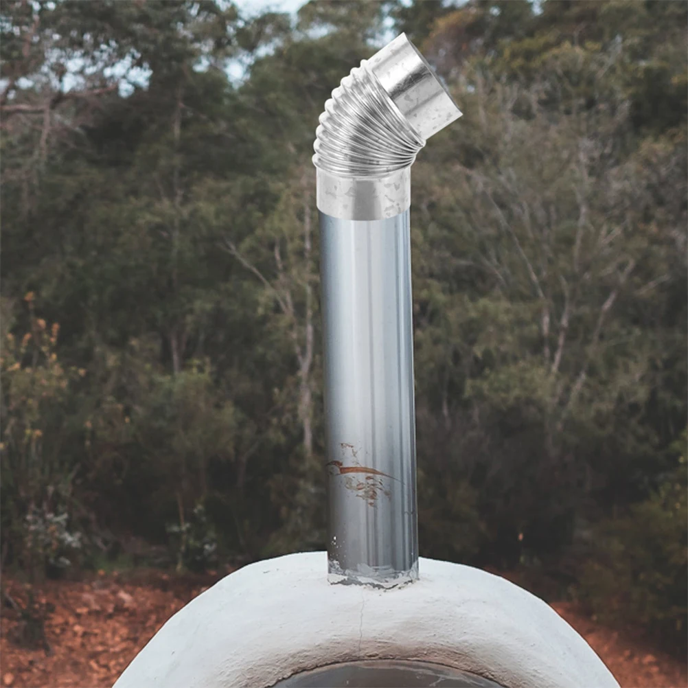 

Round Spiral Duct Accessories 15cm Galvanized Steel Stove Exhaust Tubing Elbow Vent Chimney Duct Flue Pipe Connector Dryer Vent